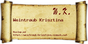 Weintraub Krisztina névjegykártya
