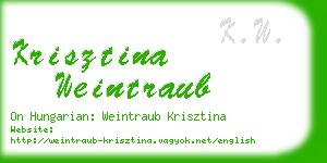 krisztina weintraub business card
